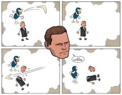 Fred Myers ponders the best way to deal with his lawyer.