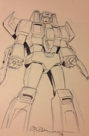 Starscream sketch, courtesy of Mr Wildman, Thought Bubble 2013.
