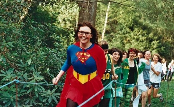 Rocking my school's 1,500 dressed as Superwoman