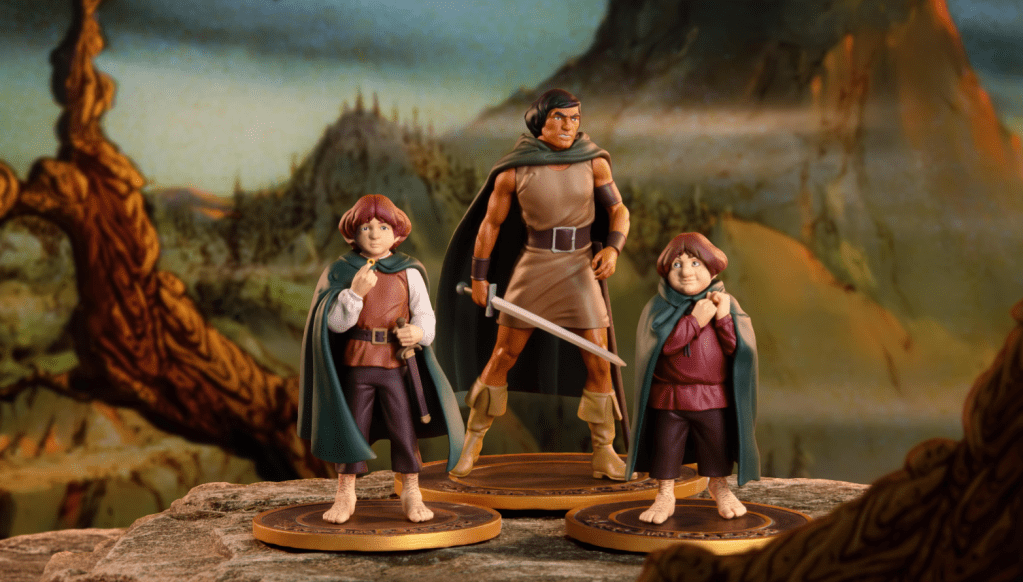 New Frodo, Aragorn, and Sam PVC figures from 1978 Lord of the Rings Animated&nbsp;Movie